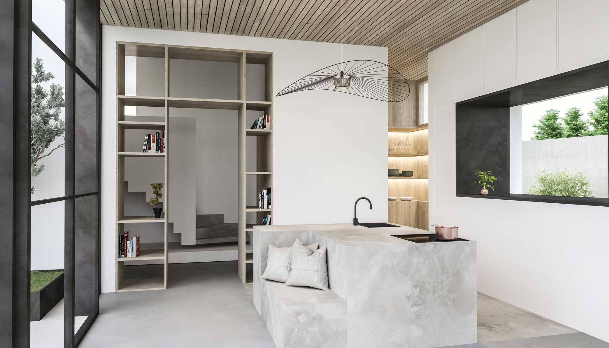 Moderner Hausbau | Architekturbüro Innsbruck Land | Freistehender Küchenblock