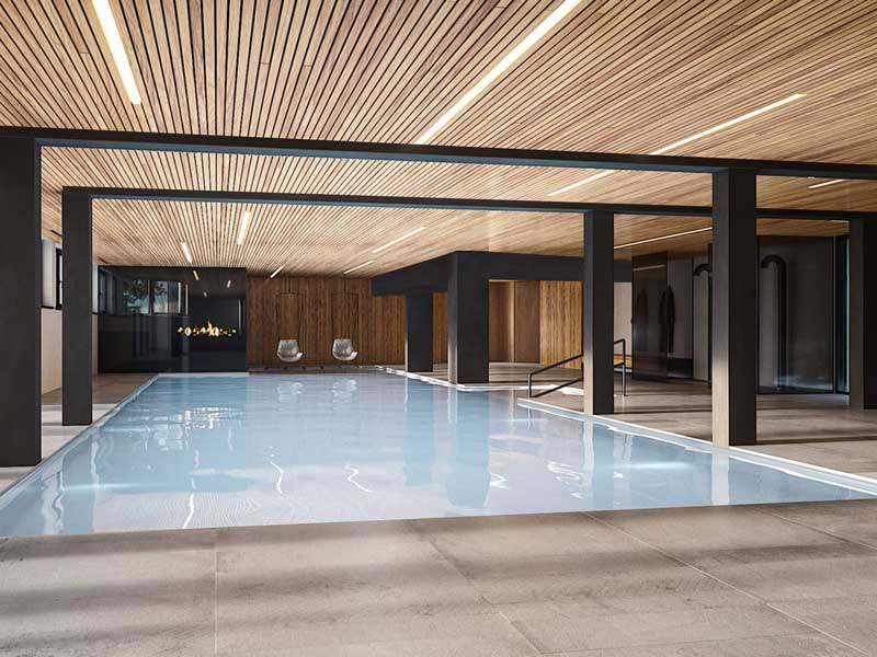 Hallenbad | Hotel Innenraumdesign | Planung durch SNOW Architektur | 3D Modell