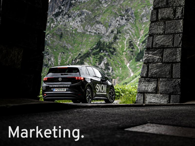 Abteilung Marketing - Leistungen von SNOW - Deine Architekt:innen aus Innsbruck & Kärnten, Österreich