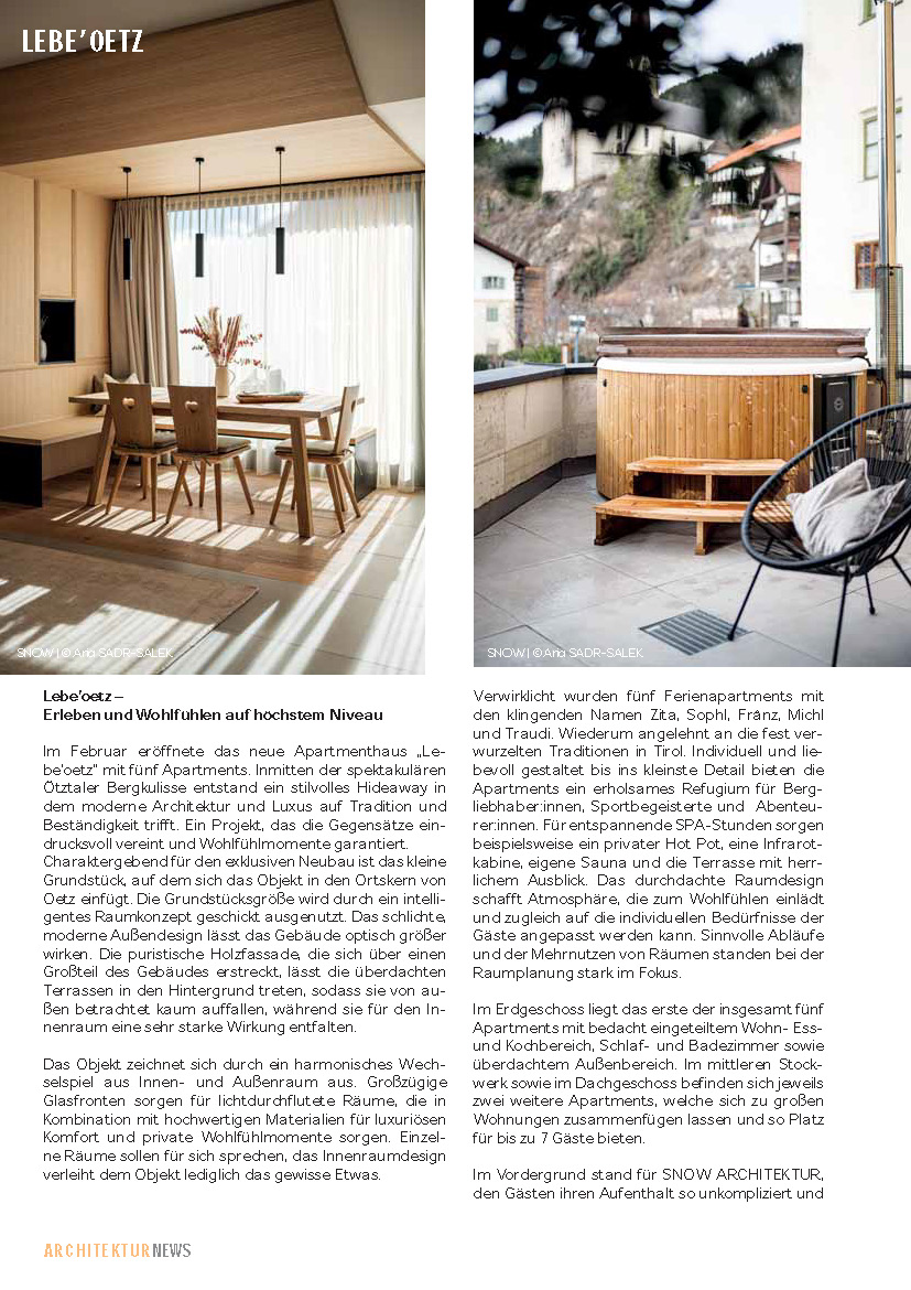 Artikel Architektur News Apartmenthaus Oetz Hot Pot