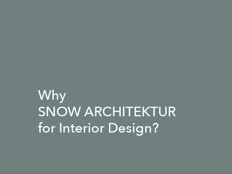 SNOW ARCHITEKTUR for Interior design