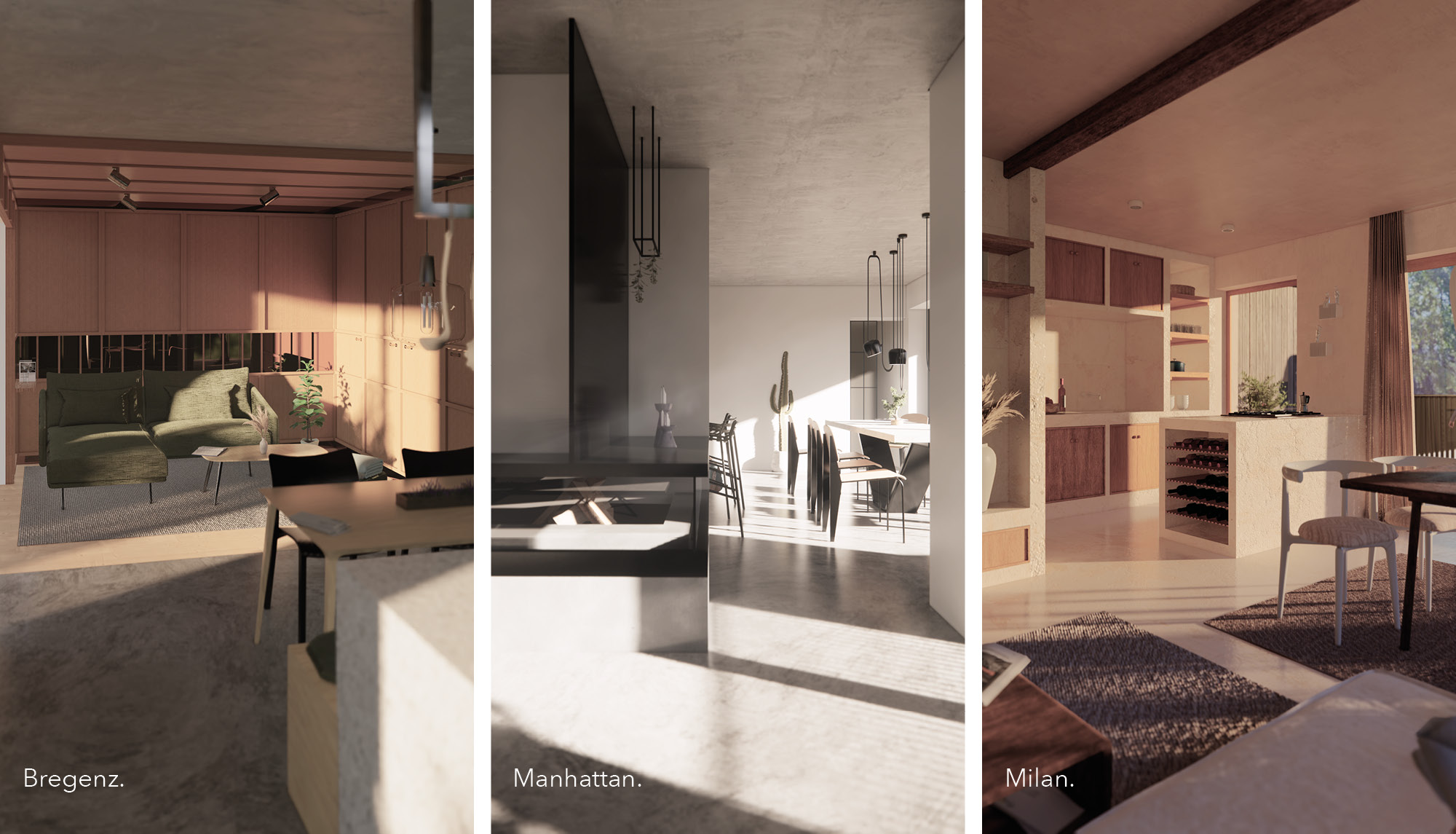 Apartment Design | Three Interior Designs | SNOW ARCHITEKTUR